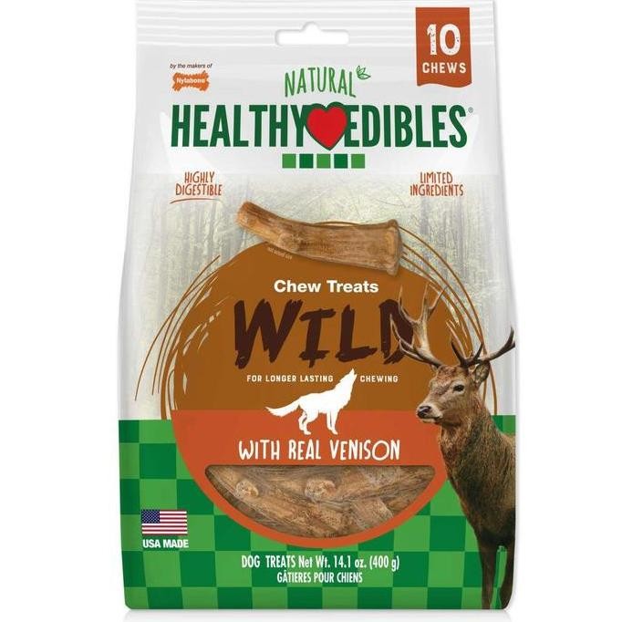 

Nylabone Healthy Edibles Wild Antler VENISON - Medium 10ct NAN803M10P CO