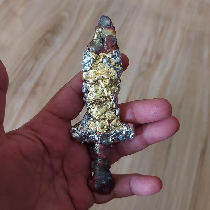 Sword Suriyan Racha Red Gold Silver LEKLAI Natural Lp Somporn Thai