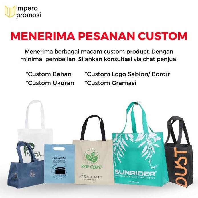 

Diskon Goody Bag Spunbond Handle Ukuran 25X35 Lusinan - Warna Biru Dongker