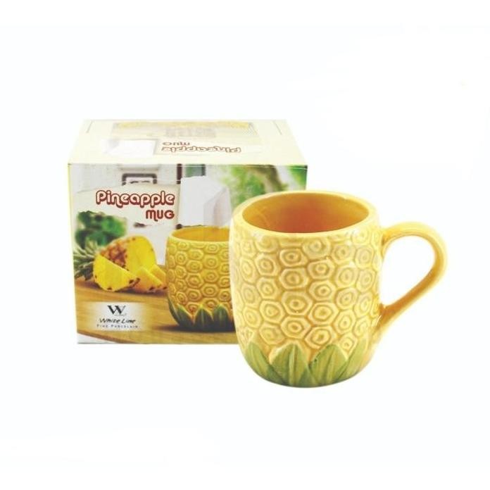 Favorit Mug Nanas / Gelas Pineapple Keramik Cafe / Cangkir Kopi / Gelas
