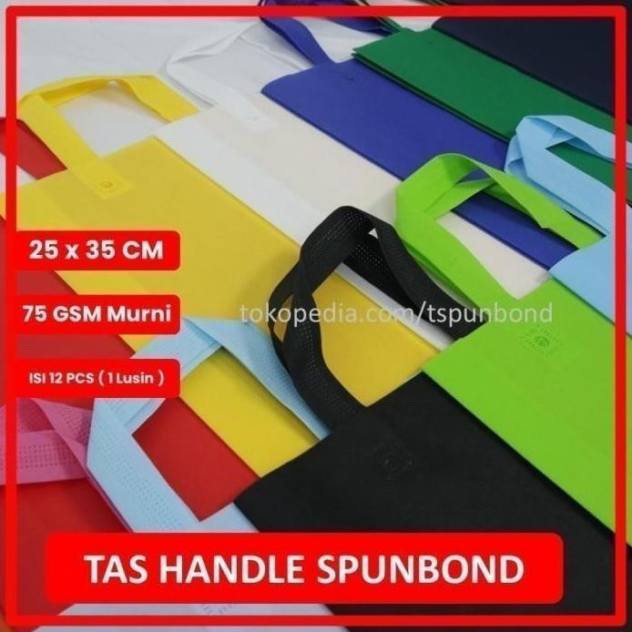 

Super Tas Spunbond Handle Ukuran 25X35 Lusinan - Warna Biru Pocari