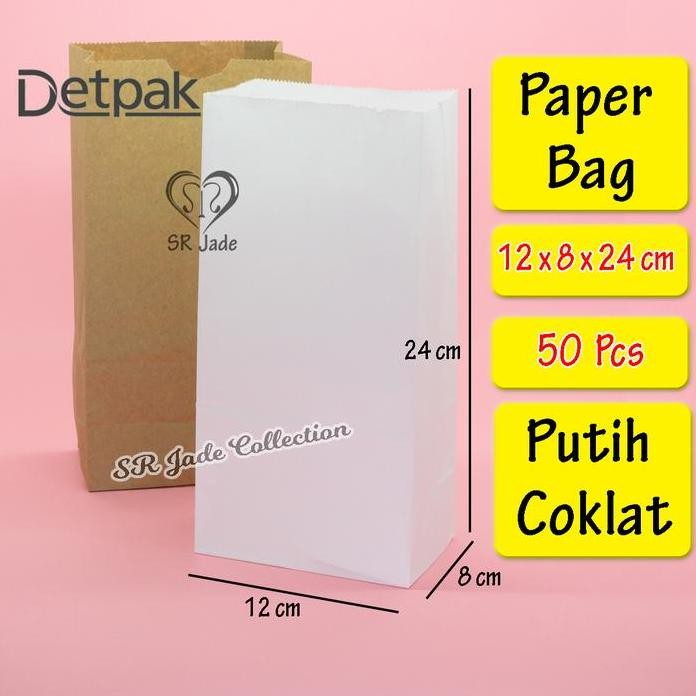 

Murah [50 Pcs] Paper Bag Kantong Kertas Kantong Roti Fried Chicken Snack