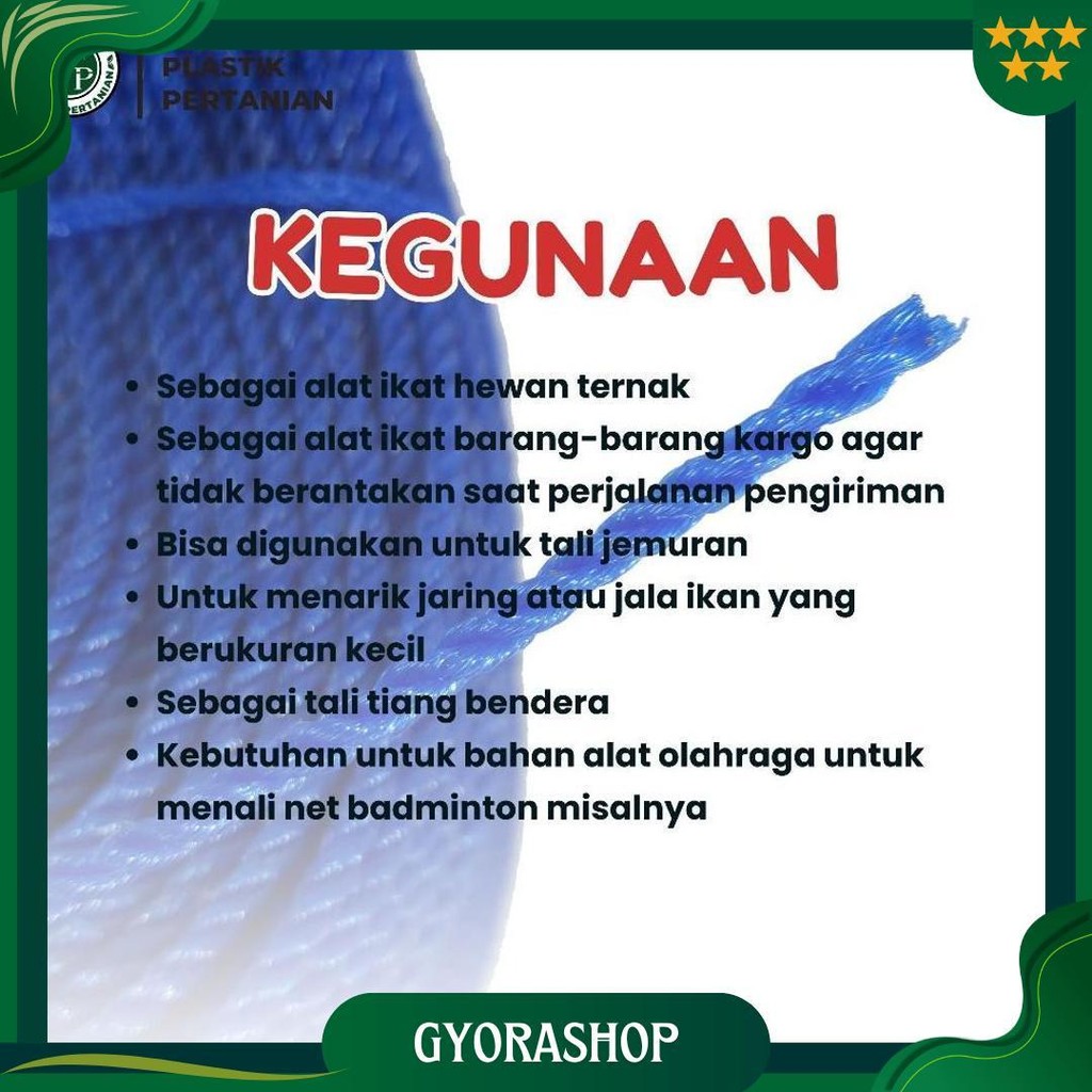 

Tali Tampar Ukuran 10 Mm Panjang 220 Meter Best Seller