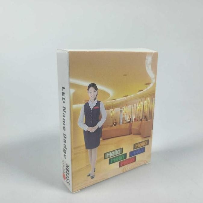 

Papan Nama Iklan Led Badge Name Tag Running Text Display Screen Bluetooth Red Text 9.8X0.8X2.2Cm Allshop