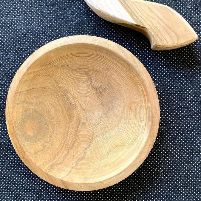 Cobek Kayu Jati Jawa Asli + Ulekan Kayu Jati Allshop