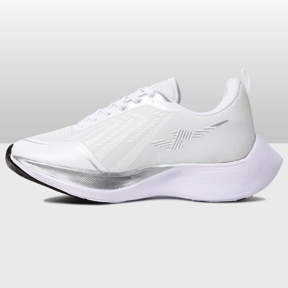 Kuke Nuevo - Sepatu Running Nuevo Velocity Putih Silver Olahraga Jogging Lari Pria Ta-68