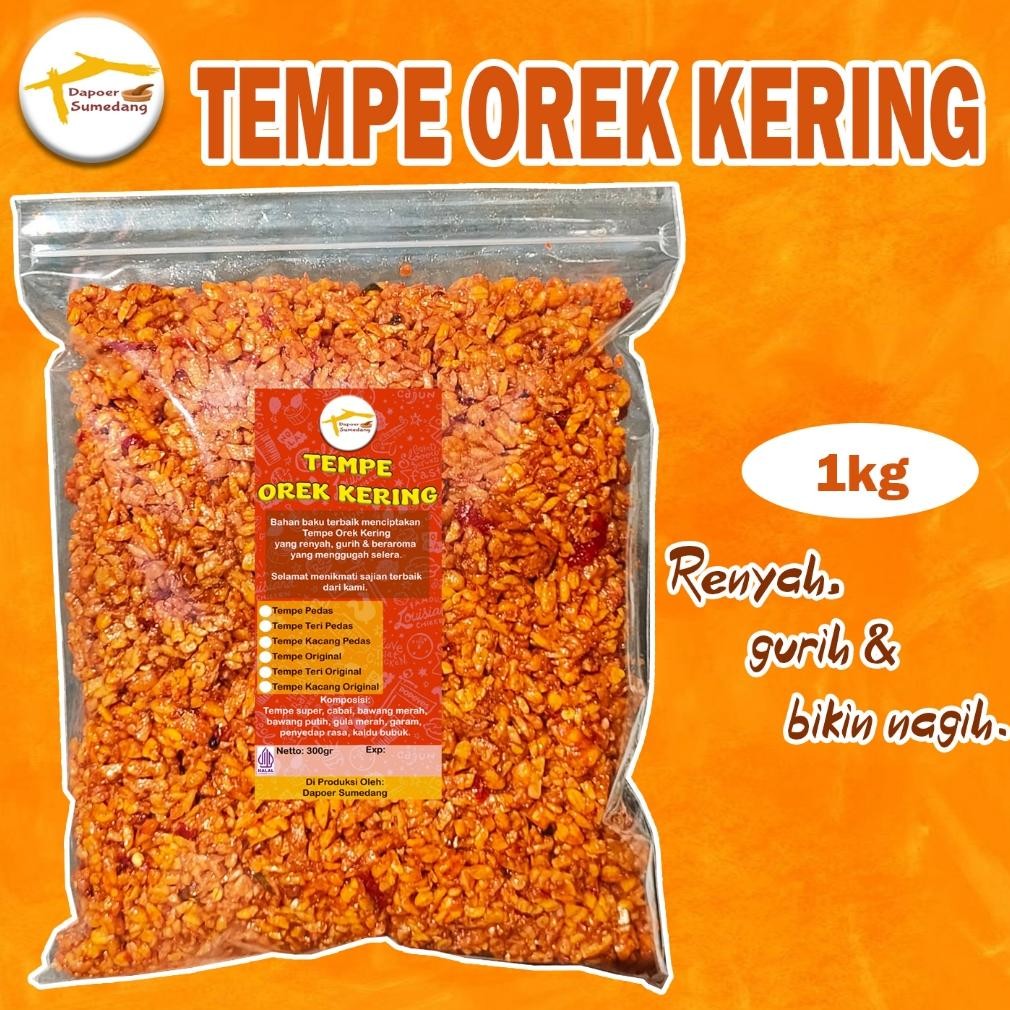 

READY STOK KERING TEMPE 1kg/TEMPE OREK TERI KACANG/OREK TEMPE PEDAS BALADO/PEDAS MANIS Siap kirim