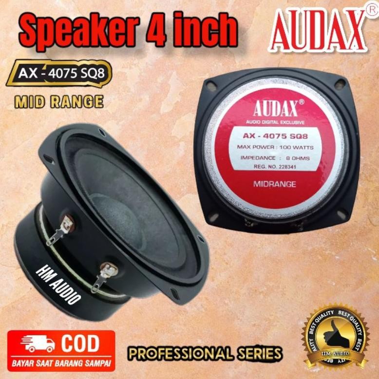''Terlaris" Speaker 4 Inch Audax Midel Ax-407 Sq8 Mid Range Dan Ax-4074 Sq8 Murah