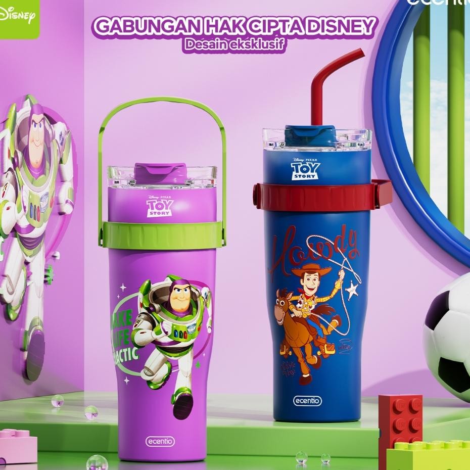 Disney Ecentio 1200Ml Tumbler Aesthetic Stainless Steel Buzz Lhtyearwoody Botol Minum Aesthetic Term