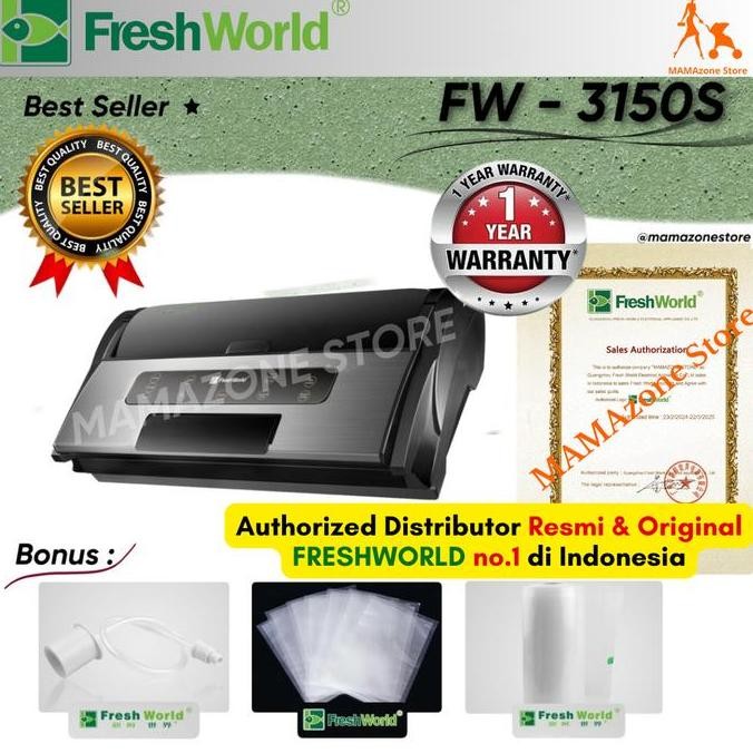 TERBARU - FRESHWORLD Vacuum Sealer FW3150s FW 3150s FW-3150s - Mesin Premium Freshworld Vacuum Seale