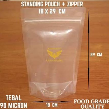 Standing Pouch Polos 20 x 30 cm Tebal, Plastik Klip | Plastik Pouch