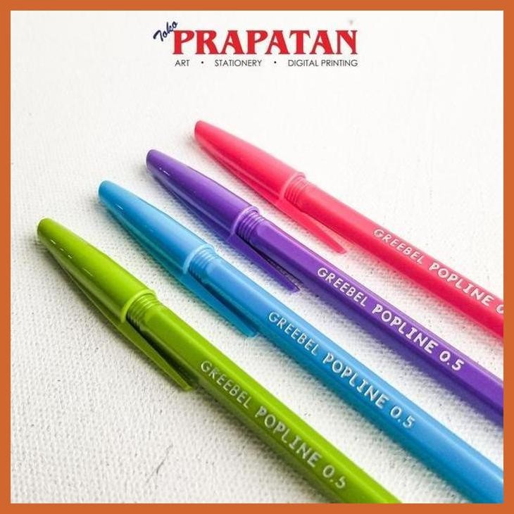 

(ATK) GREEBEL POPLINE PEN 0.5 BLACK OIL GEL / PULPEN ALAT TULIS LUKIS SEKOLAH KULIAH GAMBAR KANTOR