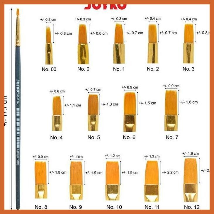 

(ATK) KUAS LUKIS JOYKO FLAT BR-10 / ROUND BR-6 PER PCS | JOYKO PAINT BRUSH ALAT TULIS LUKIS SEKOLAH KULIAH GAMBAR KANTOR