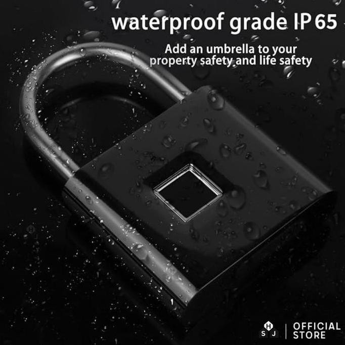 Gembok Fingerprint Sidik Jari Anti Maling Kunci Koper Pagar Pintu / Smart Padlock Fingerprint
