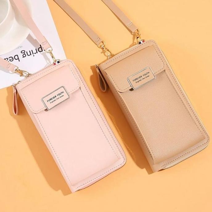 DB65 >> Dompet Hp Panjang Wanita Free Tali Dompet Slempang t Real Pict Forever Young Selempang