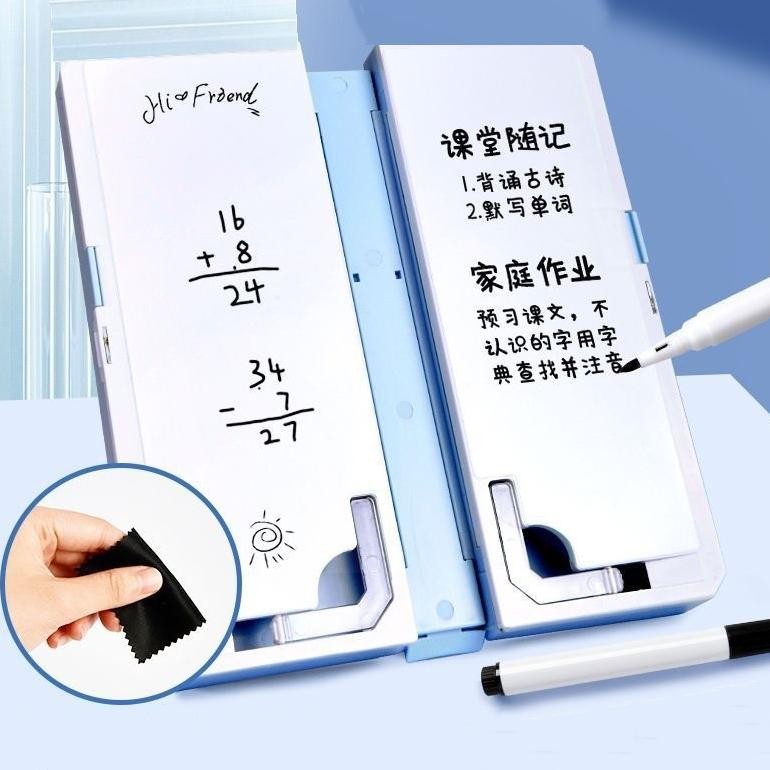 

Ready_Stock_Cod WorMyTempat Pensil 2In1 Multifungsi Pencil Case Book Holder Kotak Pensil Lipat Dengan Tatakan Buku Th-1