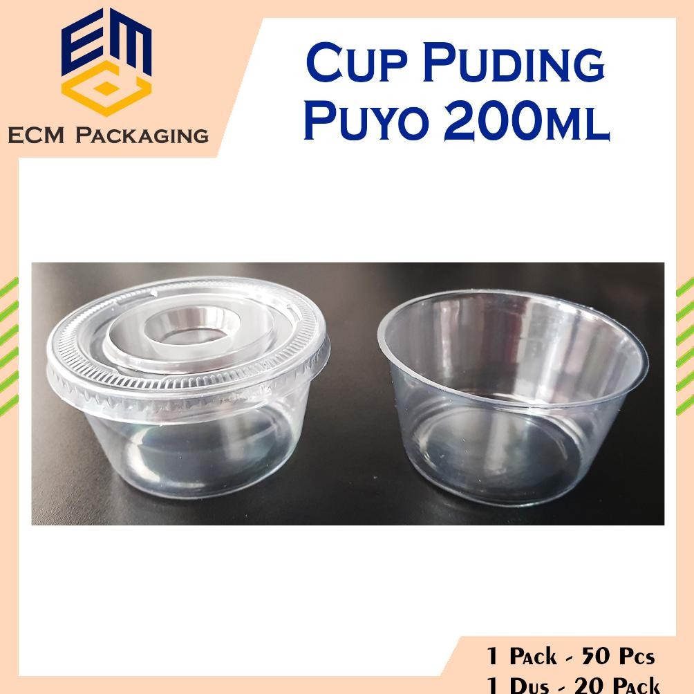 Hot Cup Puding Puyo 200Ml 50 Pcs / Cup Dessert / Mika Puding Y-4