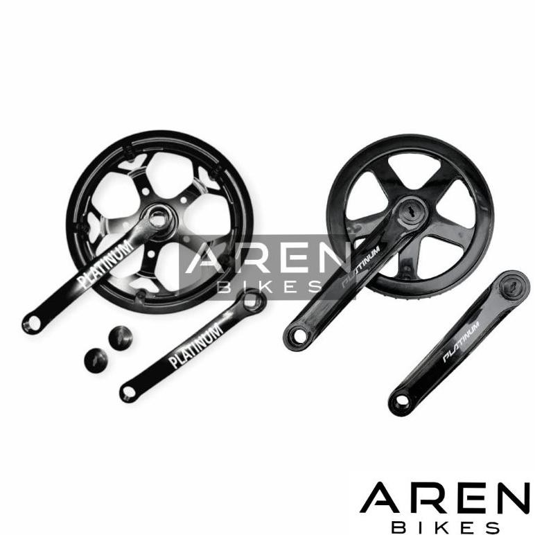 Viral Crank Single 1 Speed Platinum 46T 48T 46 48 T Besi Gir Gear Tengah Sepeda Seli Lipat Minion Fi