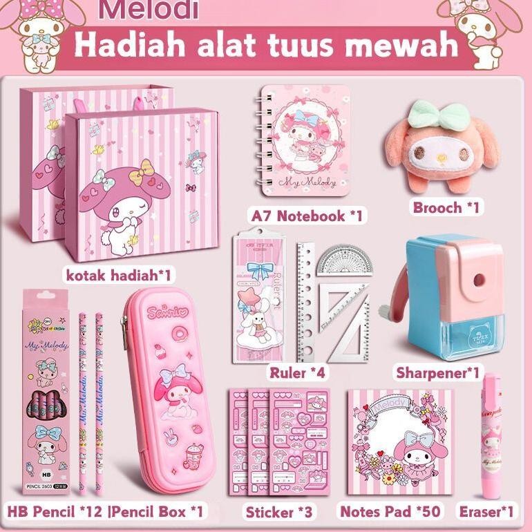 

Fue-K5X20 [Penjual Lokal] Kuromi Kotak Hadiah Mewah Alat Tulis Set /Set Stationery Untuk Hadiah Anak Sekolah Kuromi/Kotak Pensil Anak Set/Untuk Hadiah Anak Sekolah Kuromi We-53