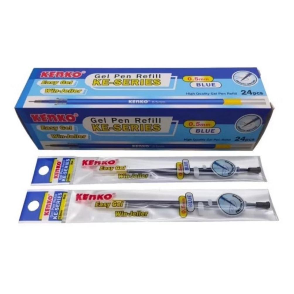 

Original Kenko Refill Isi 24 Pcs / Isi Pulpen Gel / Cair Kenko Easy Gel 0.5 Mm Hitam/Biru Ghs-55