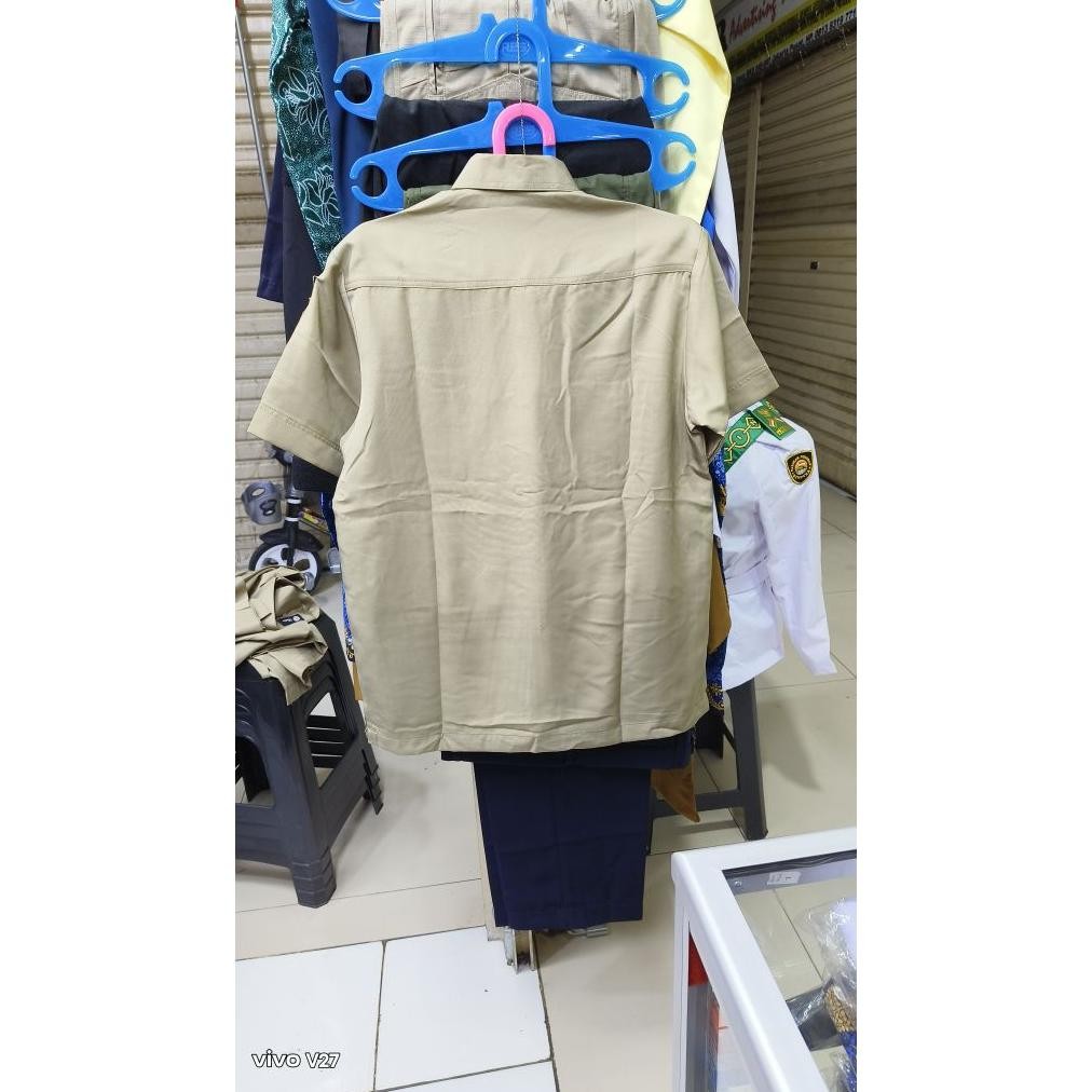Sale Stelan Baju Pns Pria, Seragam Pemda Cowok, Seragam Guru, Baju Khaki Pria Gd-324