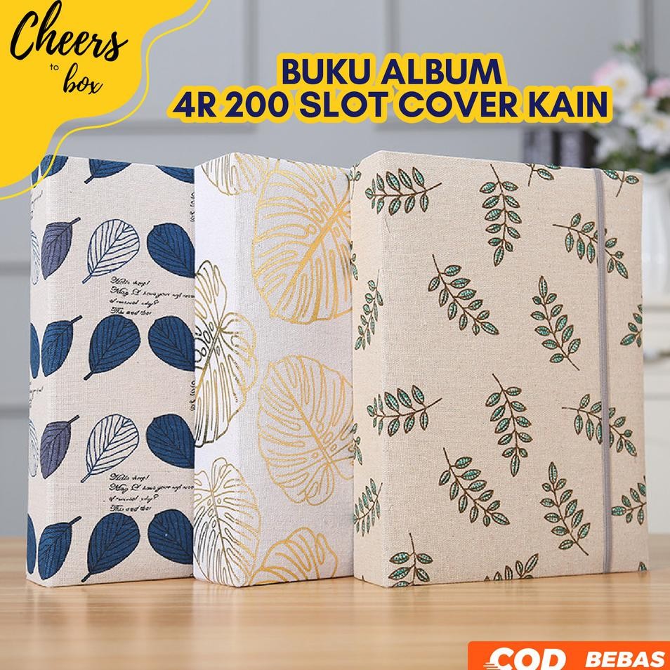 4R 200 Slot Buku Album Foto Polaroid Album 200 Foto Cover Kain