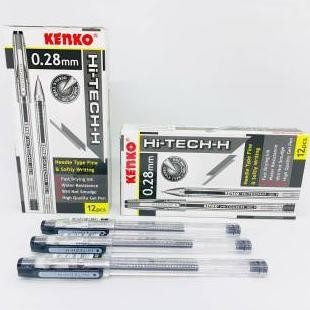 

Original ( 1 Pack ) Pulpen Kenko Hi-Tech H 0.28Mm Pulpen Gel Hitam 1 Pack Isi 12 Biji D-54
