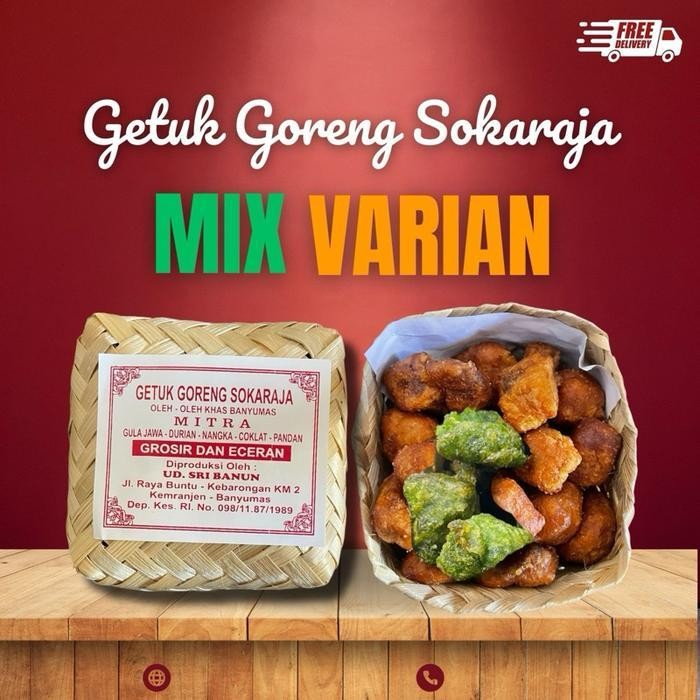 

Getuk Goreng Sokaraja Khas Banyumas Jawa Tengah Camilan Snack Makanan Manis Food Jajanan Cemilan Pandan