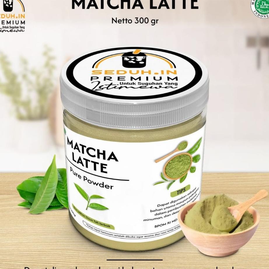 

Seduhin Bubuk Pure Toples Matcha Latte Tanpa Gula 300Gr