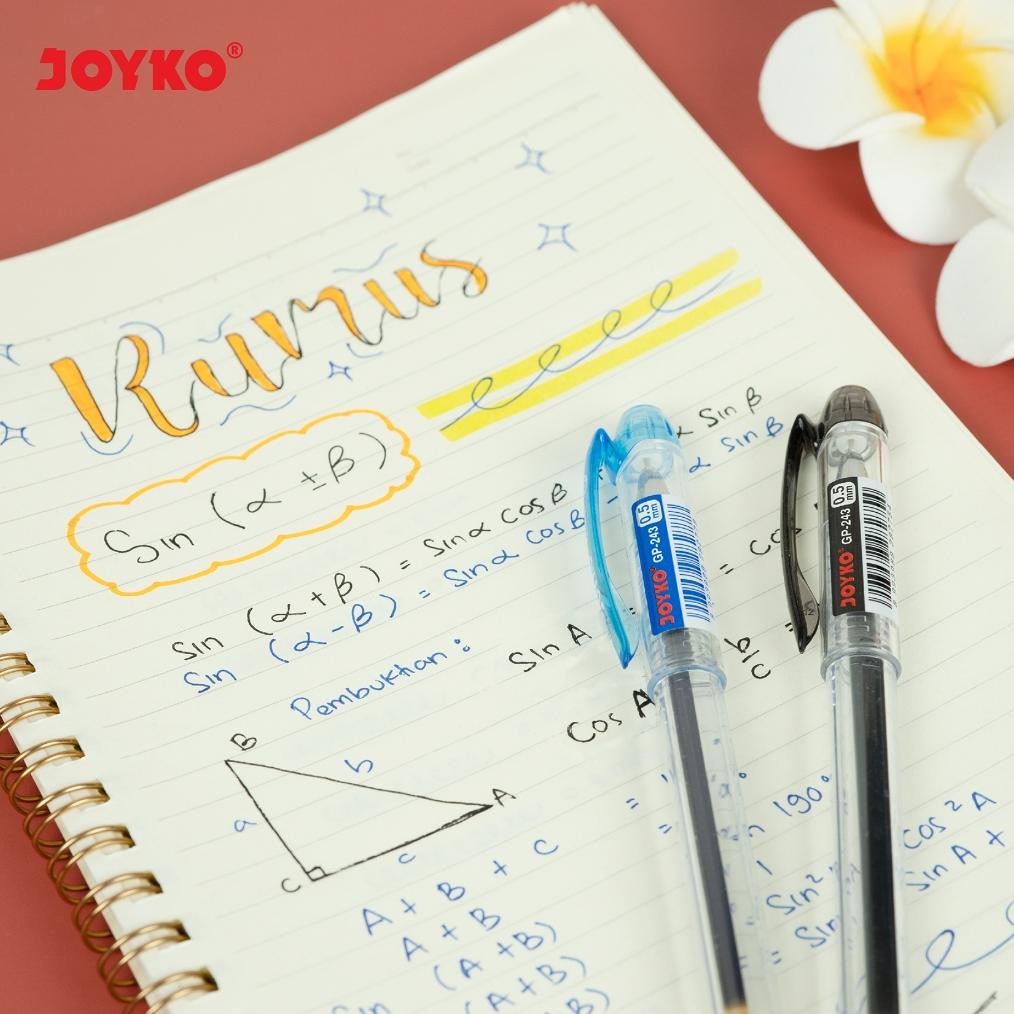 

Original Joyko Gel Pen Whiz Gel 0.5 Black Blue Pena Pulpen Joyko Jel Hitam Biru 0.5Mm Gp-243 Box Lusin [12Pcs] Qw-45