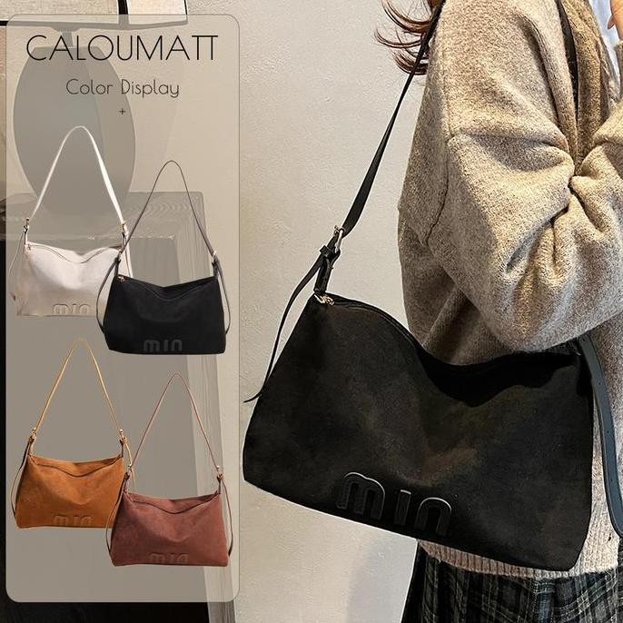 DY123 - CALOUMATTTas Selempang Wanita Kekinian Tas Wanita Dari Kain Tas Samping Kain Seperti Suede S