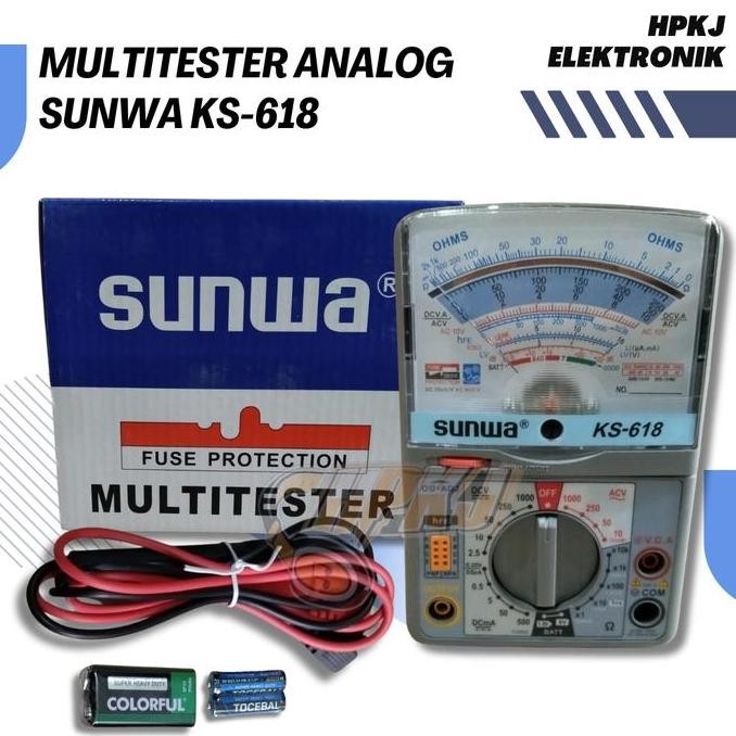 MULTITESTER ANALOG SUNWA KS-618 AVOMETER MULTIMETER KS 618 SUNWA ORIGINAL DAN TERPERCAYA