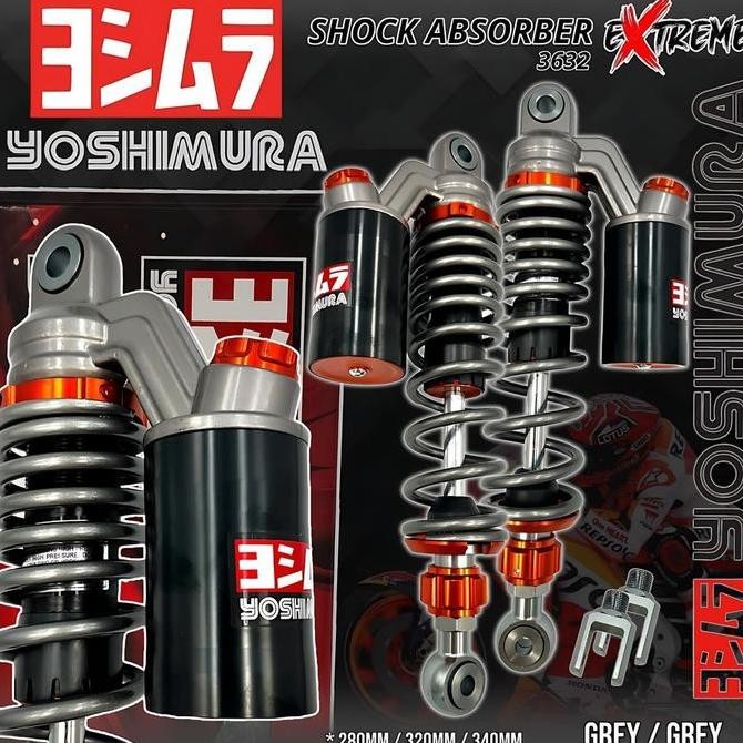 Shock YOSHIMURA Shock Tabung EXTREME 3632 isi 2 Pcs Ukuran 280 320 340 semua jenis motor nmax old ne