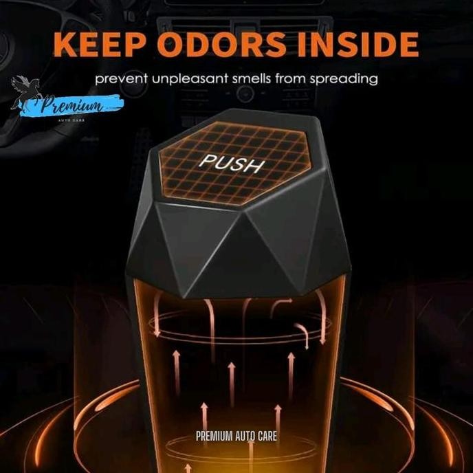 DF172>> PEGASUS Tempat Sampah Mobil / Diamond Car Trash Bin / Car Trash Can DIAMOND - PREMIUM QUALIT