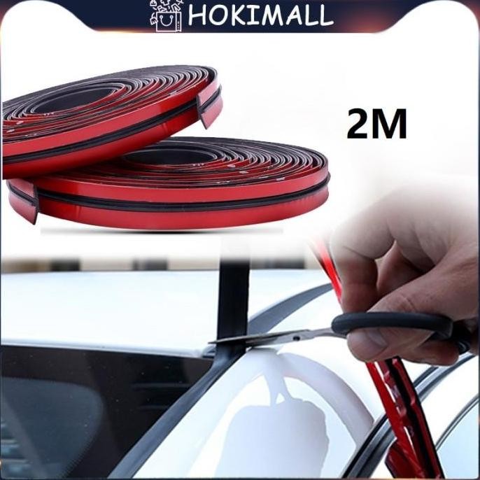 DF246>> 2M Lis Segel Karet Kaca Mobil universal Pinggiran Penyegel Jendela