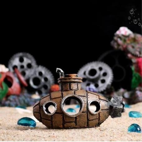 RA Hiasan aquarium kapal selam, dekorasi aquarium kapal selam, ornamen aquarium kapal selam, hiasan 