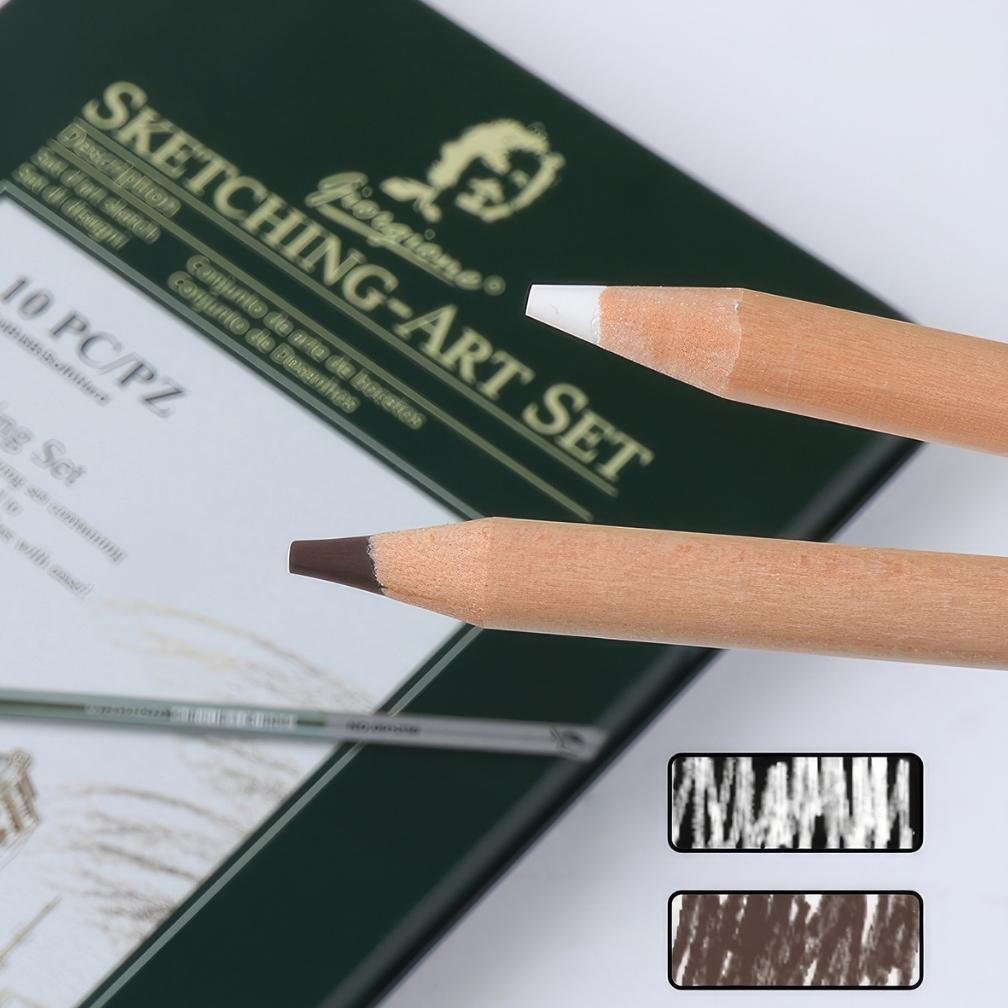 

Original Giorgione Set Kuas Sketsa Sketch Brush Set Profesional Pensil Arang Penghapus G-101008 -28