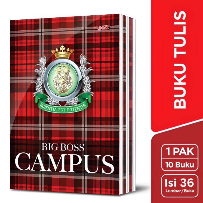 

Fue-K5X20 (10Pc) Buku Tulis Campus 36 Lembar / Buku Kampus Boxy Panjang Ukuran Big Boss Tg-342