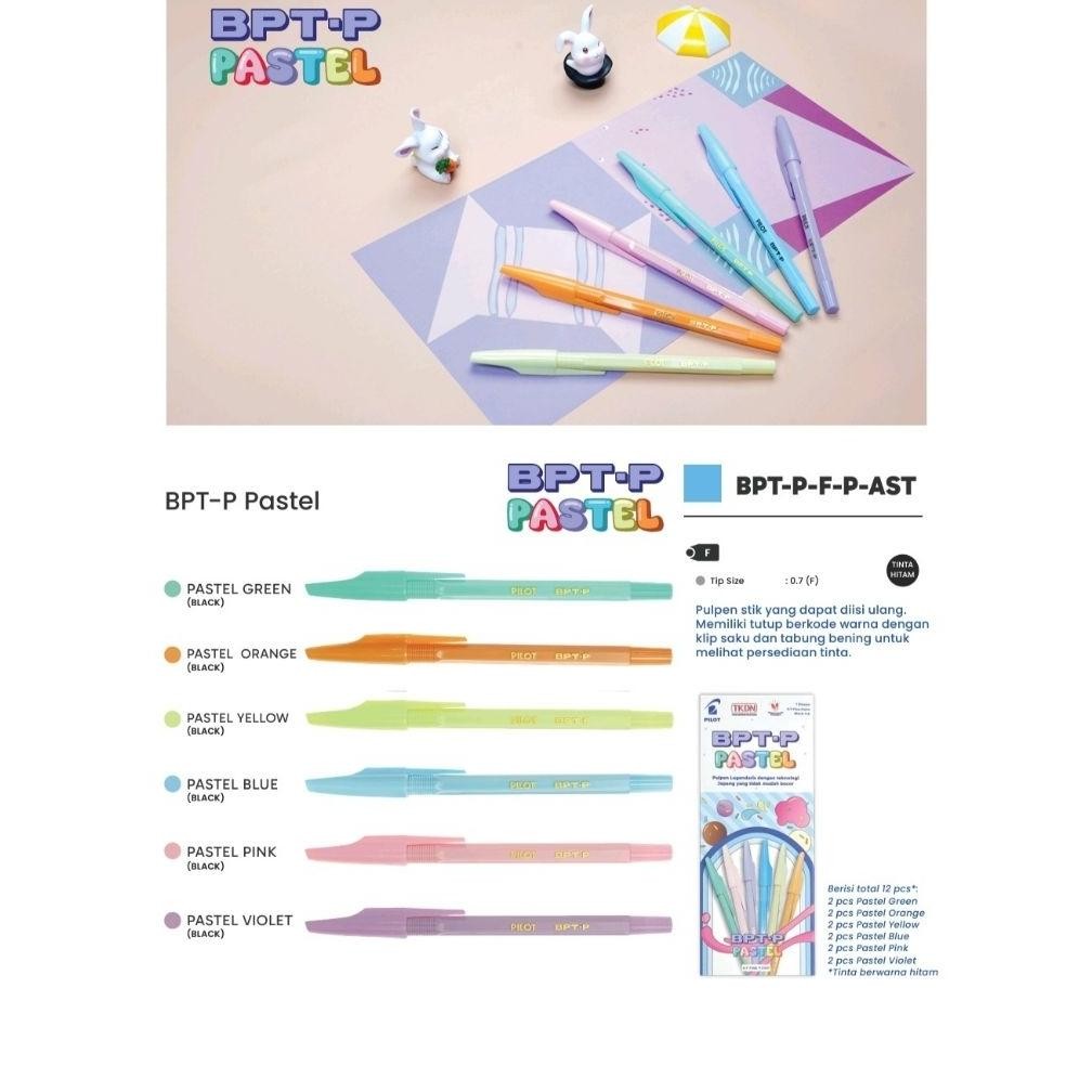 

Kuke ( 12Pcs/Pak ) Pulpen Pilot Bpt-P Bptp Fine Point 0.7 Mm Warna Hitam Th-23