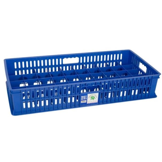 Green Leaf 2216 L Container Rak Gelas 50 Sekat Krat Plastik Lubang