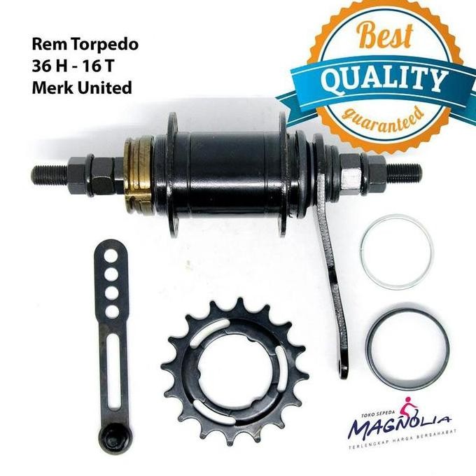 Promo Rem Torpedo Sepeda Fixie BMX Lubang 36 Gir 16T United COD