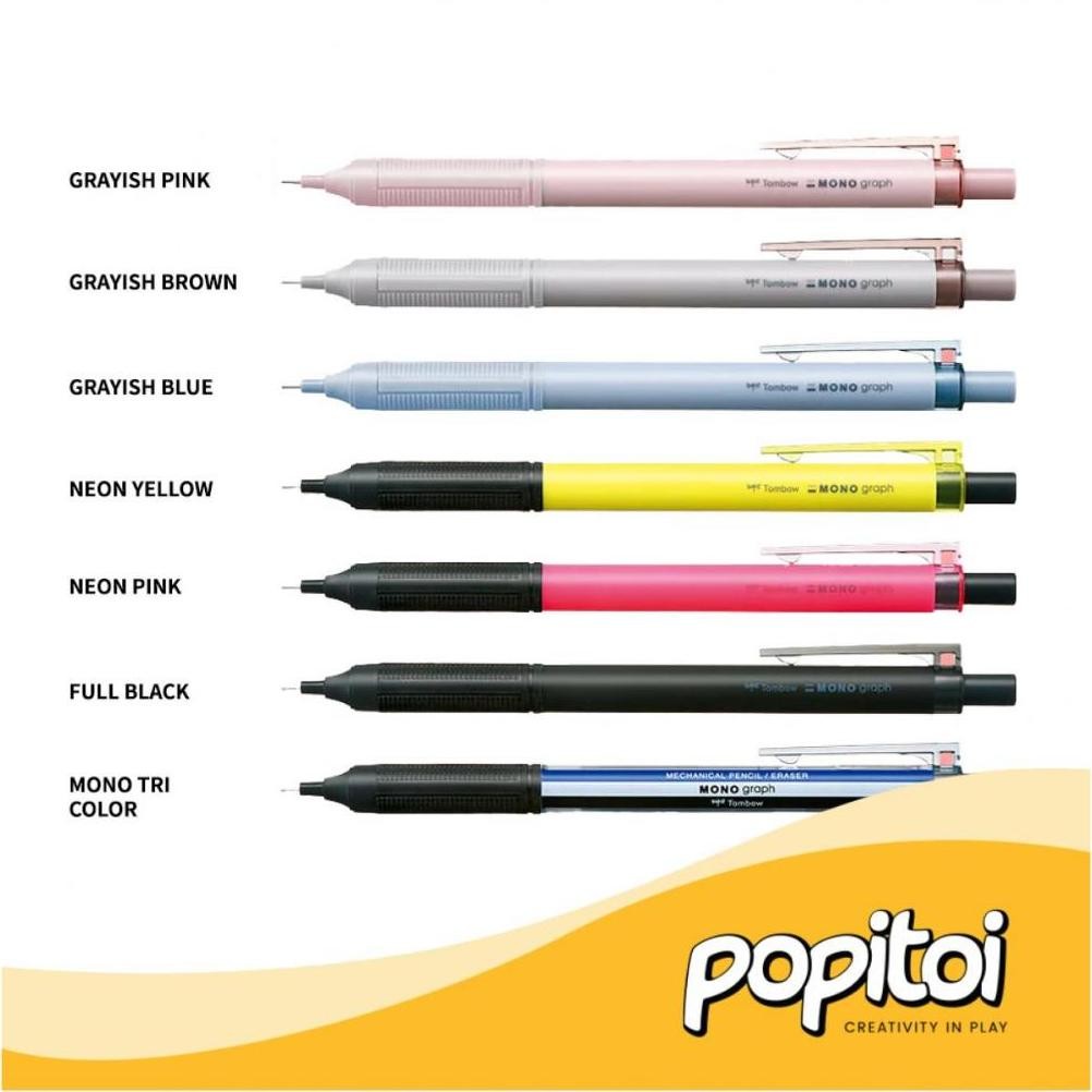 

Special Tombow Mono Graph Lite Mechanical Pencil Pensil Mekanik 0.3 0.5 Mm An-140
