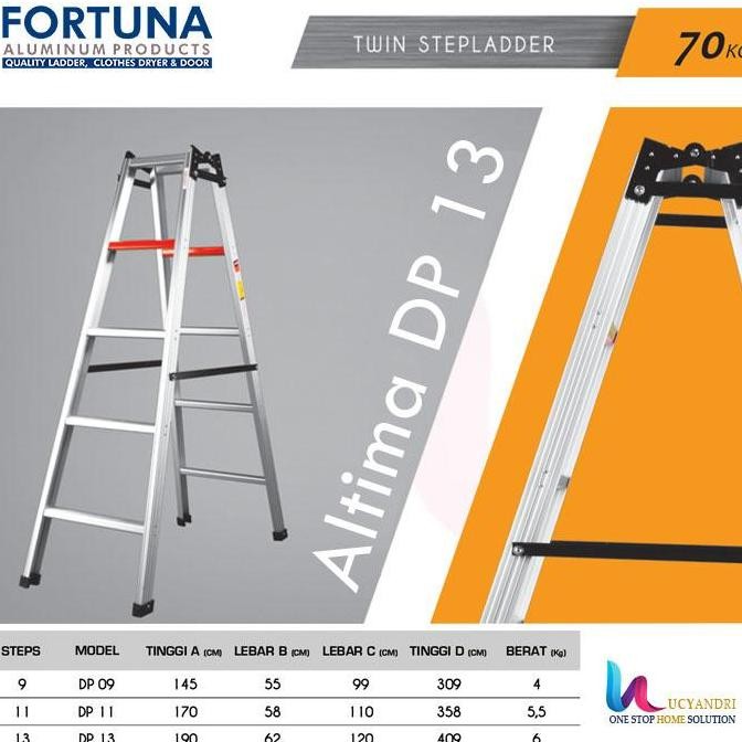 TANGGA LIPAT ALUMINIUM PREMIUM FORTUNA ALTIMA DP 13