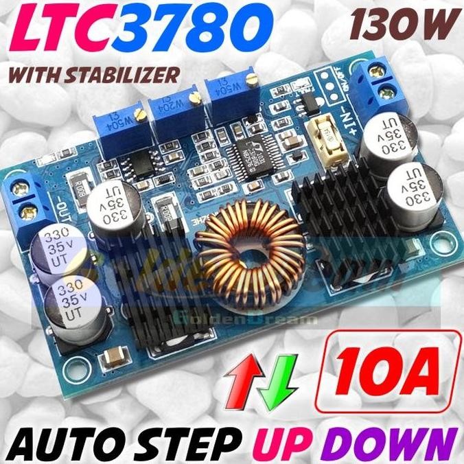 LTC3780 AUTO STEP UP DOWN BUCK BOOST 10A 130W DC STABILIZER CC CV LTC ORIGINAL DAN TERPERCAYA