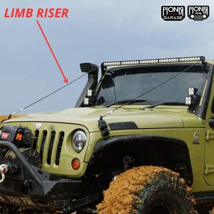 TERLARIS - Lamb Limb Riser Jeep Wrangler JK 2007-207 Kawat Pelindung Kap Mesin Jeep Wrangler JK Kawa