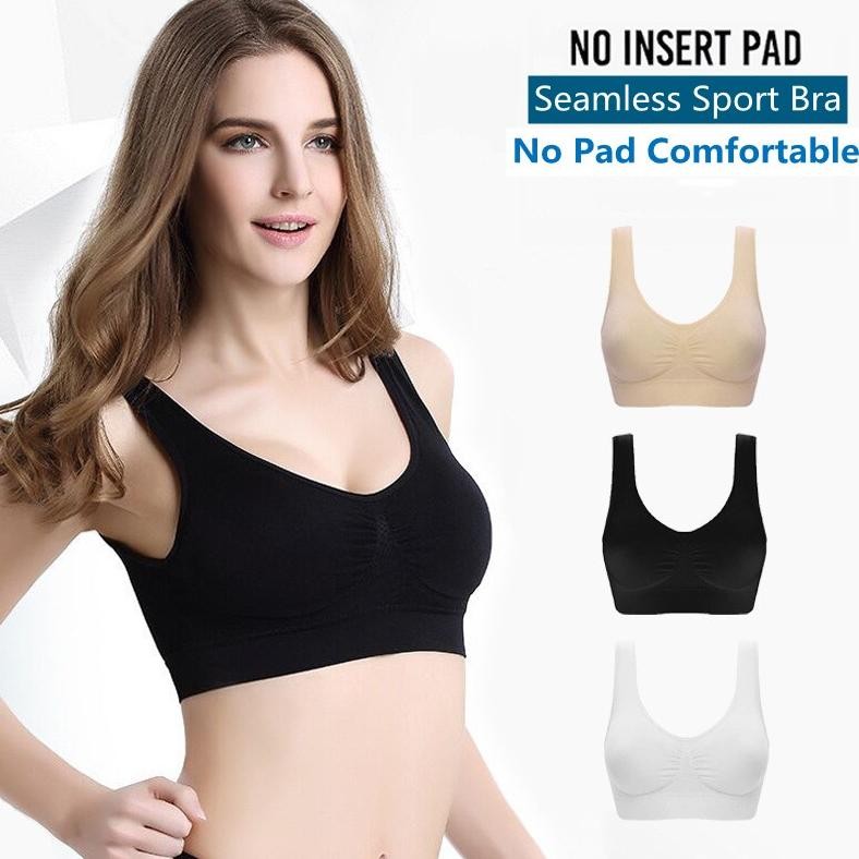 Bisa Cod Jumbo Push Up Sport Bra Busa Sport Bh Tanpa Kawat Bra Olahraga Wanita 811 Da-17