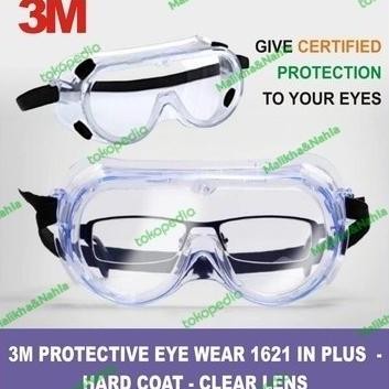 SAFETY GOOGLE 3M 1621 AF Kacamata Google Lab Anti-Fog TERLARIS
