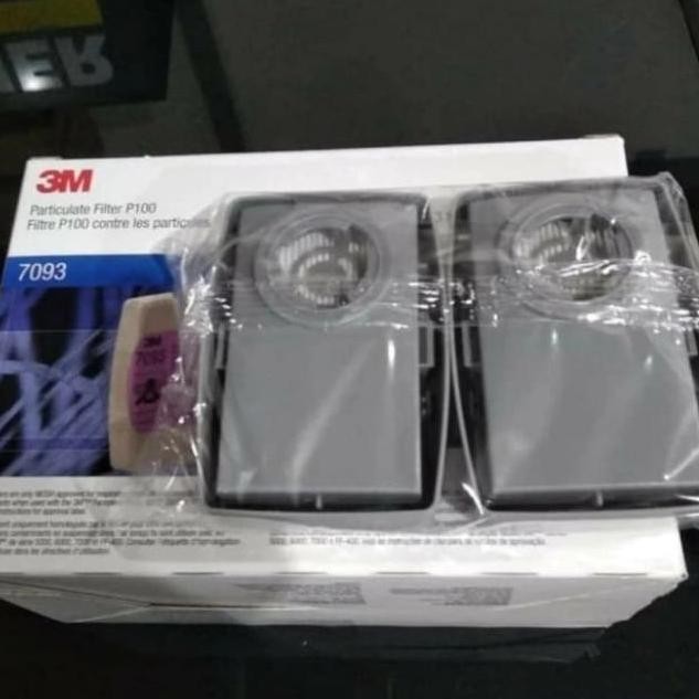3M P100 PARTICULATE FILTER MASKER 7093 RESPIRATOR - semua masker 3M