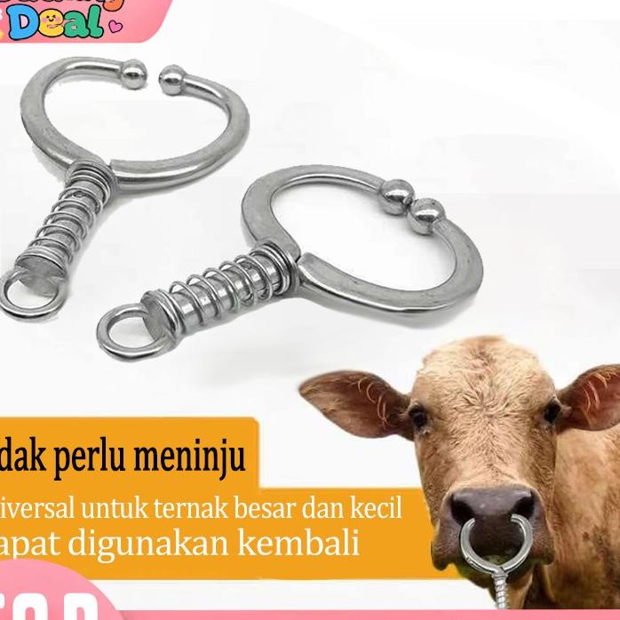 Bull Ring Bahan Stainless Steel Banteng Sapi Hidung Cincin Anting Hidung Sapi Besi Hidung Sapi