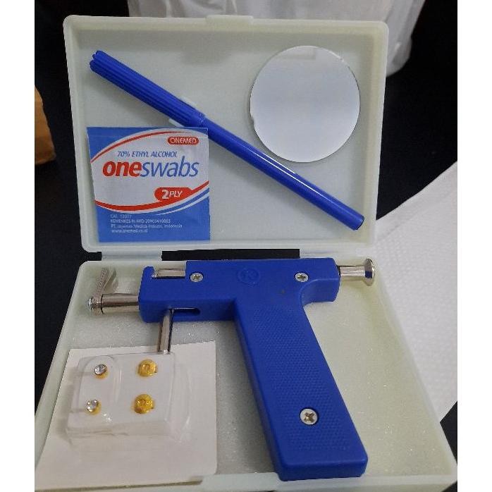 Alat Tindik Telinga Bayi Anak Maupun Dewasa Free Sepasang Anting Dan Swab